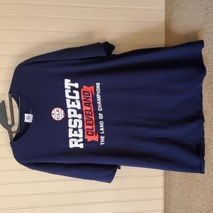Cleveland Indians Guardians baseball tee mens size 2XL blue red white